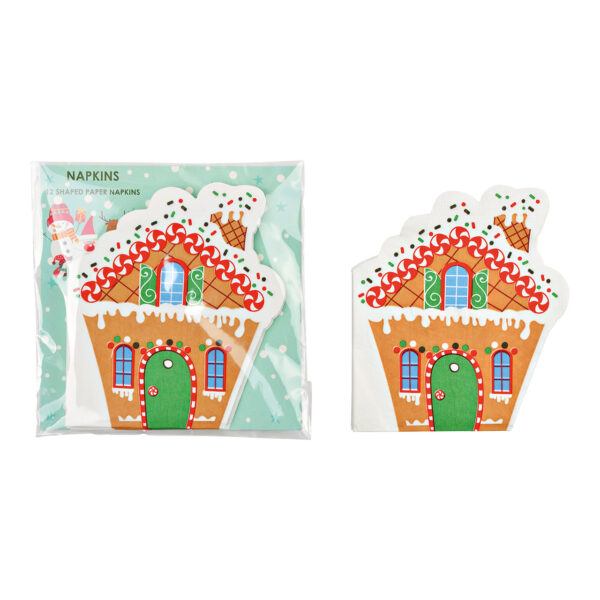 Servilleta 12 capas 3 capas casa de jengibre de papel/cartón de colores (An/Al) 33x33cm