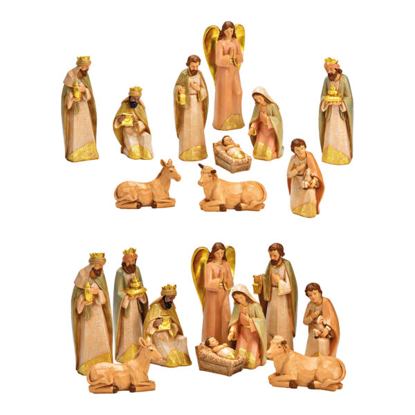 Juego de cuna de 10 piezas, fabricado en poli de colores (alto) 6-23 cm