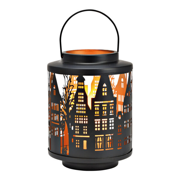Farol de metal para casa adosada (ancho, alto y profundidad) 17 x 24 x 17 cm