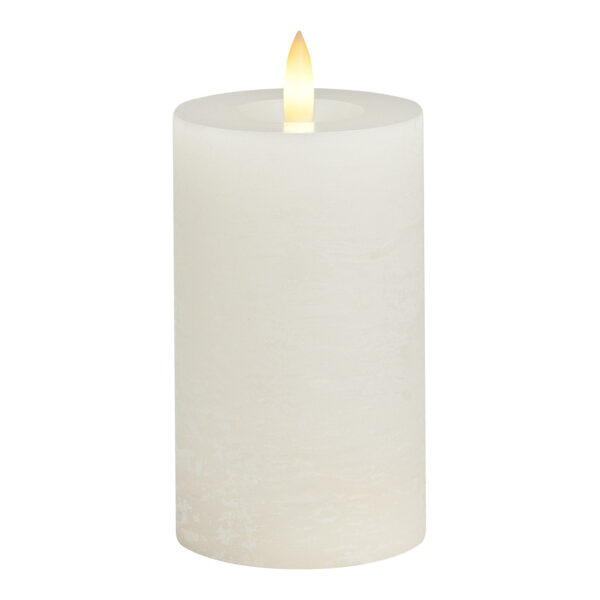 Vela LED blanca, luz parpadeante, exclusiva 2xAAA de cera (An./Al./Pr.) 7x12x7cm