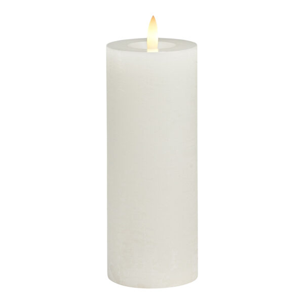 Vela LED blanca, luz parpadeante, exclusiva 2xAAA de cera (An./Al./Pr.) 7x18x7cm