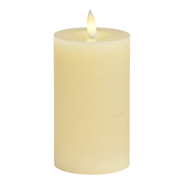 Vela LED crema, luz parpadeante, exclusiva 2xAAA de cera (An./Al./Pr.) 7x12x7cm