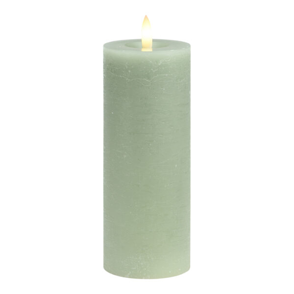 Vela LED salvia, luz parpadeante, exclusiva 2xAAA de cera (An./Al./Pr.) 7x18x7cm