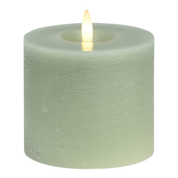 Vela LED salvia, luz parpadeante, exclusiva 3xAA de cera (An./Al./Pr.) 10x9x10cm