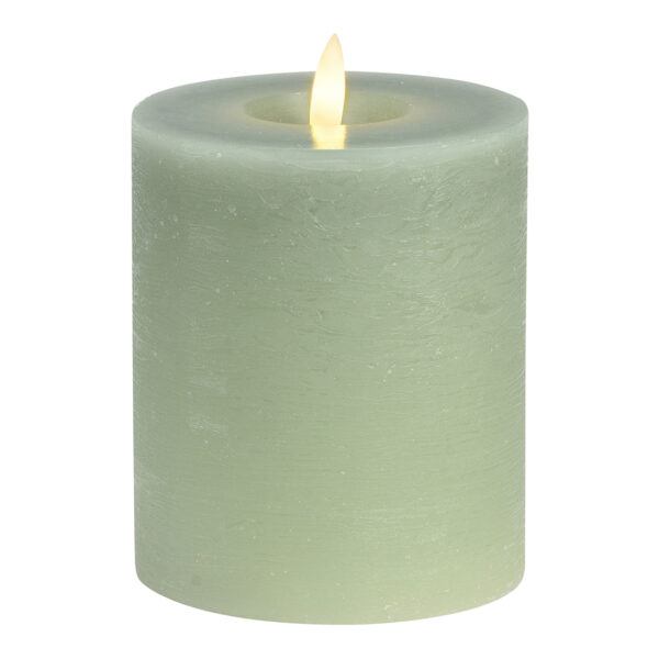 Vela LED salvia, luz parpadeante, exclusiva 3xAA de cera (An./Al./Pr.) 10x12x10cm
