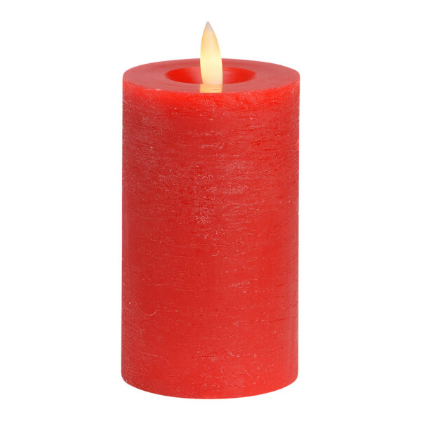 Vela LED roja, luz parpadeante, exclusiva 2xAAA de cera (An./Al./Pr.) 7x12x7cm