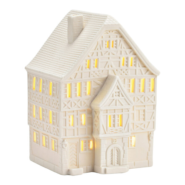 Faro Bad Wimpfen de porcelana blanca (ancho x alto x fondo) 12 x 18 x 12 cm