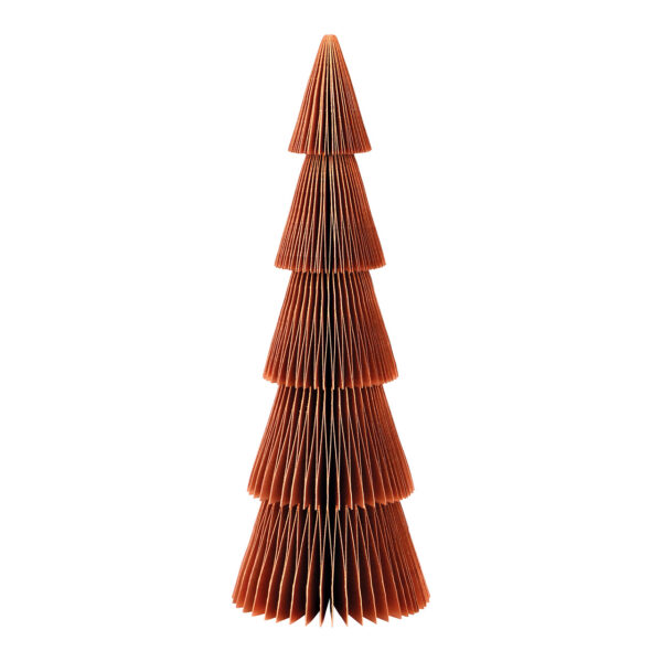 Soporte para árbol de Navidad en forma de panal de abeja fabricado en papel/cartón marrón (ancho/alto/profundidad) 10 x 30 x 10 cm
