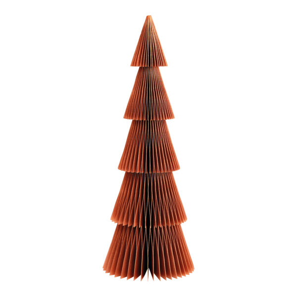 Soporte para árbol de Navidad en forma de panal de abeja fabricado en papel/cartón marrón (ancho/alto/profundidad) 14 x 40 x 14 cm