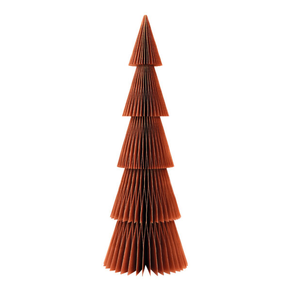 Soporte para árbol de Navidad en forma de panal de abeja, de papel y cartón, marrón (ancho, alto y profundidad): 20 x 60 x 20 cm