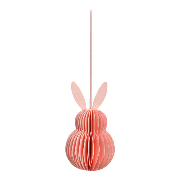 Para colgar Conejito de nido de abeja de papel/cartón rosa (An./Al./Pr.) 6x10x6cm