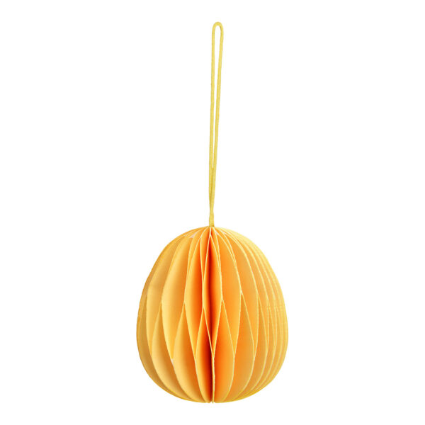 Para colgar nido de abeja para huevos de Pascua de papel/cartón de color amarillo (An./Al./Pr.) 6x6x6cm
