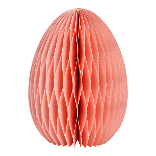 Huevo de Pascua en forma de panal de abeja de papel/cartón de color rosa (An./Al./Pr.) 11 x 15 x 11 cm