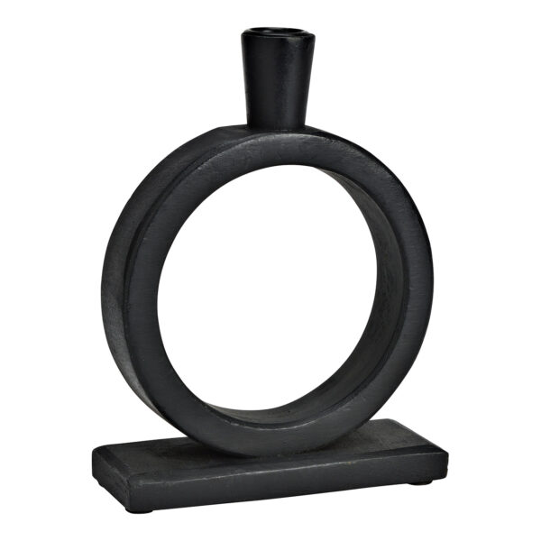 Candelabro de madera de mango negro (An./Al./Pr.) 16x23x6cm