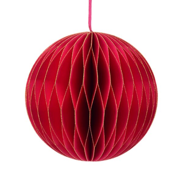 Para colgar Bola de nido de abeja de papel/cartón rosa (An./Al./Pr.) 9x9x9cm