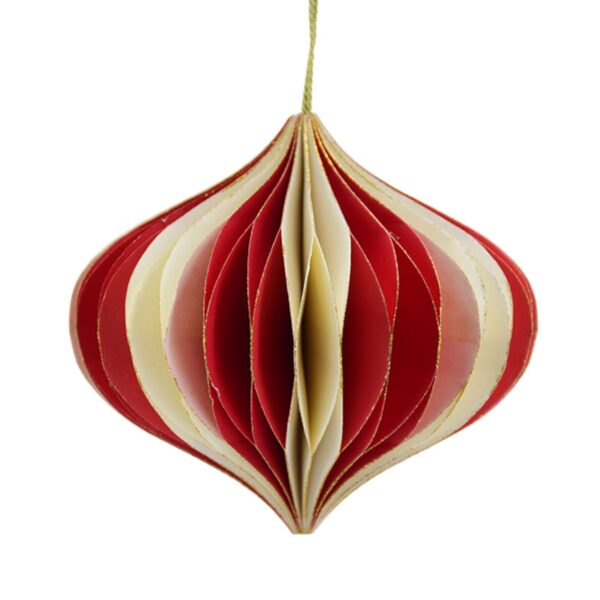 Para colgar nido de abeja de papel/cartón color rojo (An./Al./Pr.) 9x9x9cm