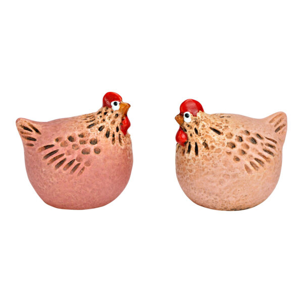 Pollo de gres rosa, 2 piezas, (An./Al./Pr.) 5x5x5cm