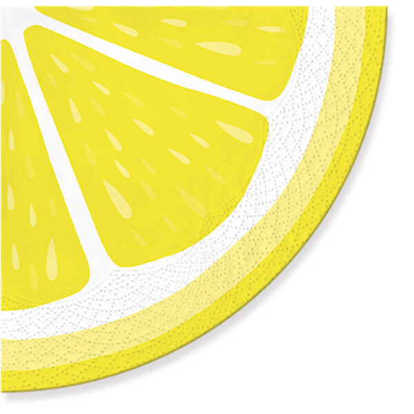 Servilleta de limón, 3 capas, paquete de 20, papel/cartón amarillo (ancho/alto) 33 x 33 cm