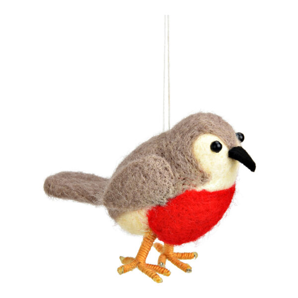 Figura de pájaro de fieltro/plástico, gorrión, marrón (ancho/alto/profundidad) 10 x 9 x 6 cm