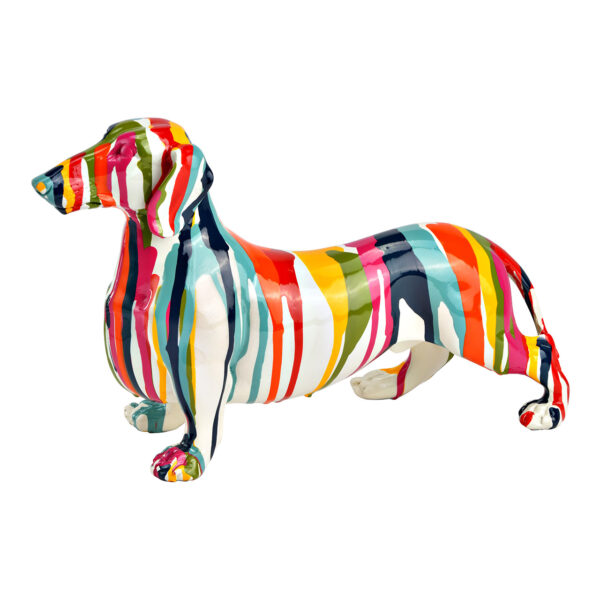 Perro salchicha de poliéster, colorido (ancho/alto/profundidad) 27 x 16 x 7 cm