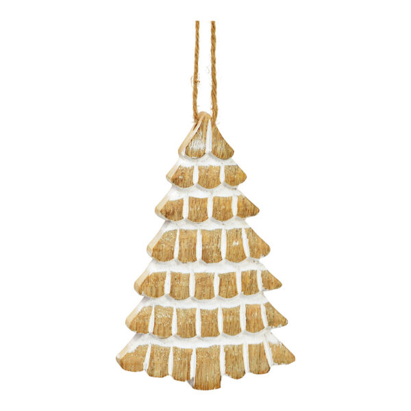 Para colgar Tannenbaum aus Mangoholz, Natur (B/H/T) 8x13x2cm