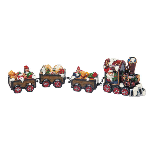 Tren navideño, poli, 29 cm
