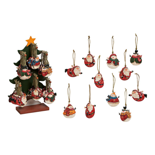 Adornos navideños surtidos, 6 cm, metal, para colgar