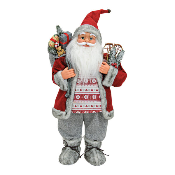 Papá Noel rojo plástico/textil 60cm