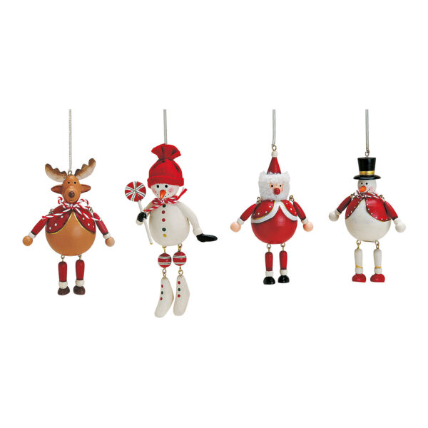 Figuras navideñas con muelles de madera 11-16cm
