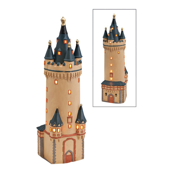 Faro eschenheimer turm frankfurt porcelana 33 cm