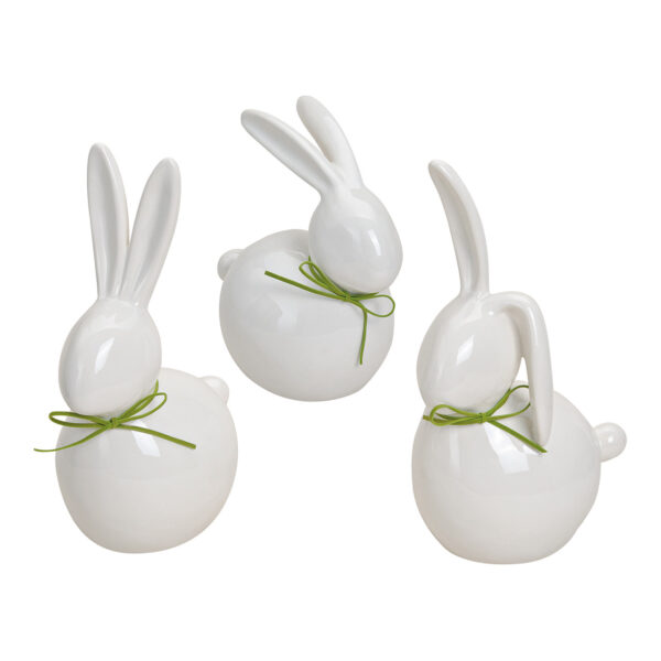 Conejo porcelana blanca 3 uds. 17-25 cm