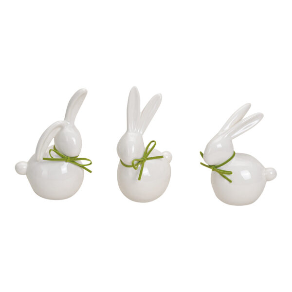 Conejo porcelana blanca 3 uds. 111-14 cm