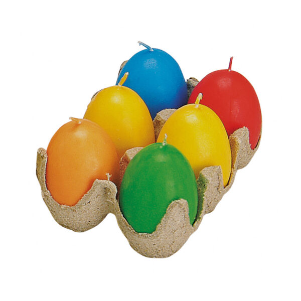 Juego de velas en forma de huevo, surtido, 6 cm